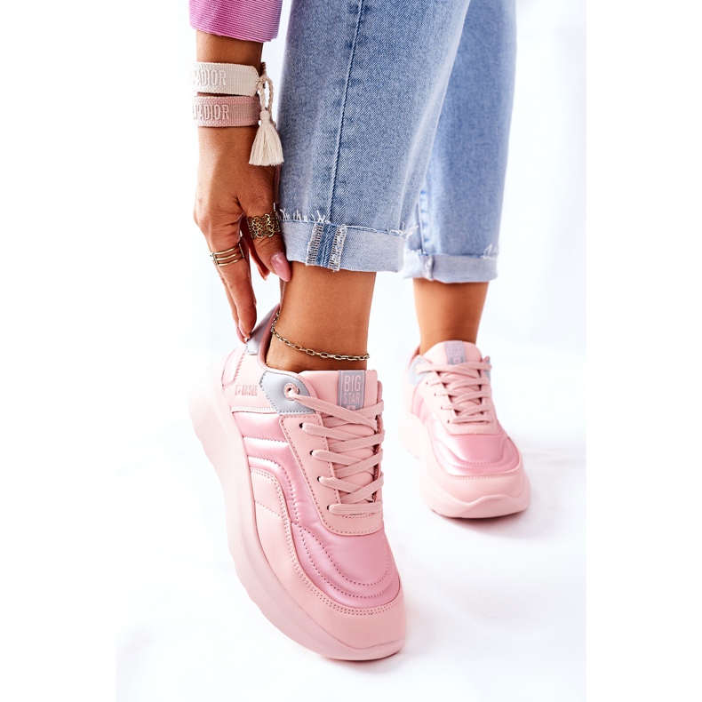 Damen Sportschuhe Memory Foam Big Star II274333 Pink rosa 1