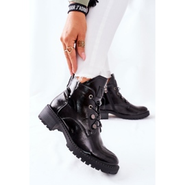 Vinceza Lackierte schwarze warme Stiefel von Cloghan 2