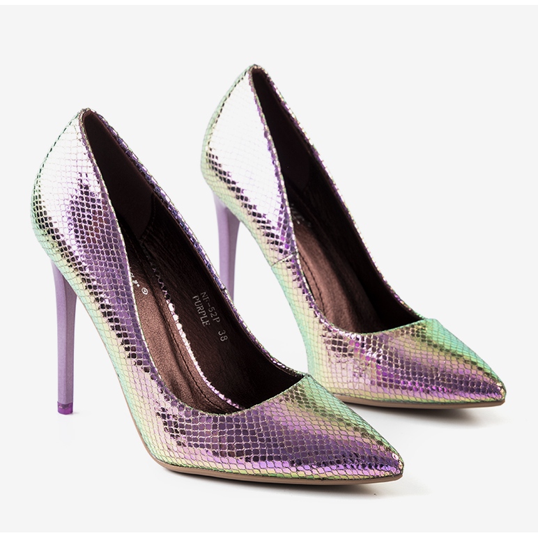 Audreys lila schillernde High Heels 1
