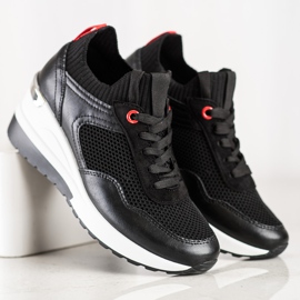 SHELOVET Slip-on-Sneaker mit Mesh schwarz 2