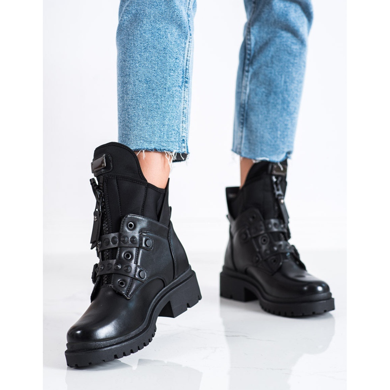 Diamantique Modische Arbeiter mit schwarzen Schnallen 1