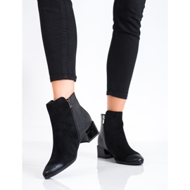 Stiefel mit Schlangenprint VINCEZA-Einsatz schwarz 2