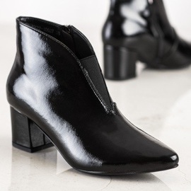 VINCEZA lackierte Stiefel schwarz 1