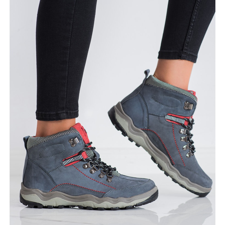 New Age Bequeme Trekkingschuhe blau 1