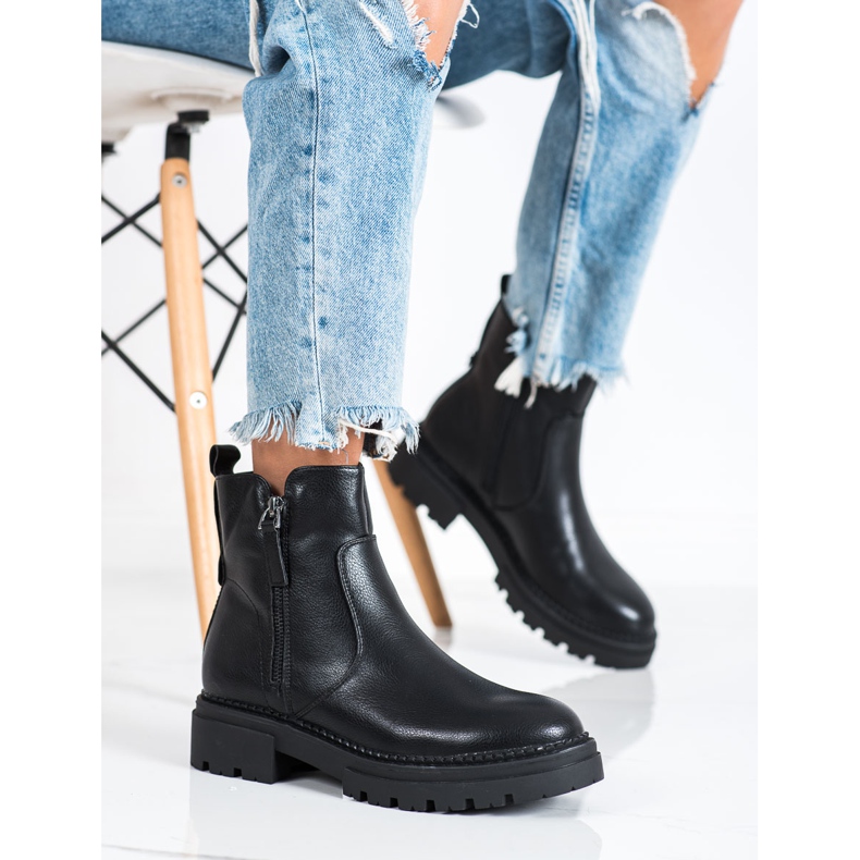 Evento Bequeme Stiefel mit Reißverschluss schwarz 2