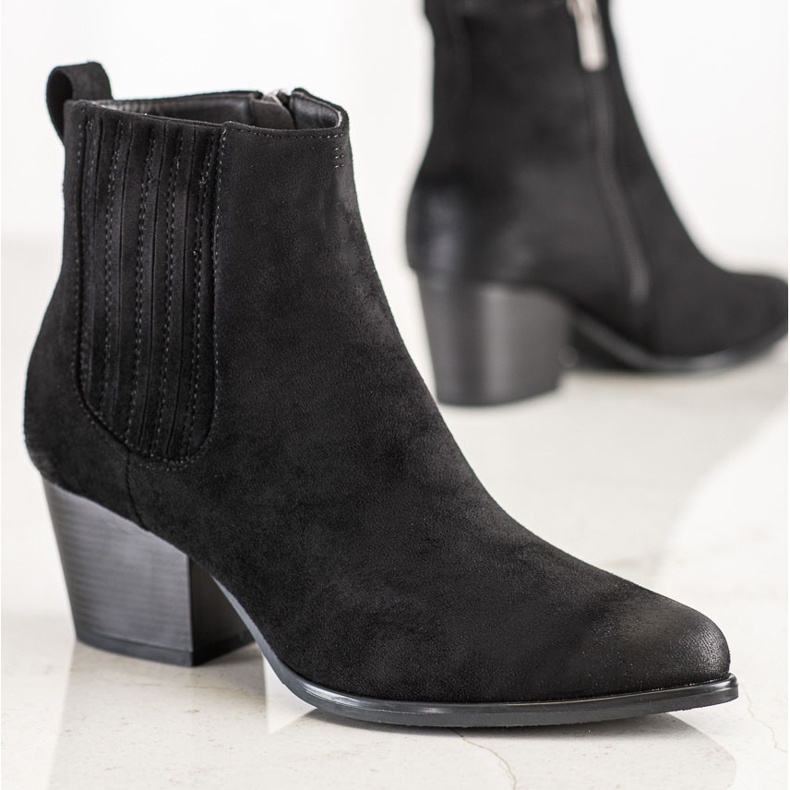 VINCEZA Schwarze Freizeitstiefel 1
