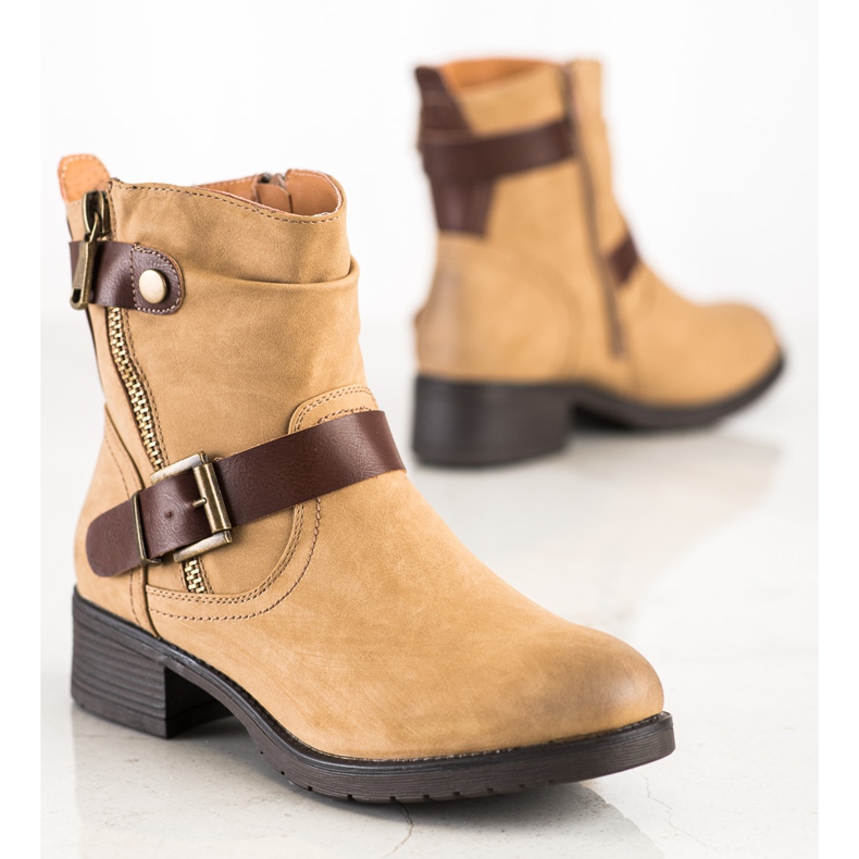 Sabatina Braune Arbeiterstiefel aus Öko-Leder 1