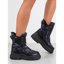 Seastar Schneeschuhe mit Klettverschluss schwarz blau 1