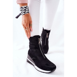 Vinceza Damenstiefel auf Keilabsatz Schwarz Glenvar 2