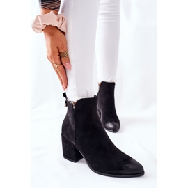 Vinceza Damenstiefel mit Absatz Wildleder Schwarz Carrick 1