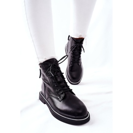 Damen Lederstiefel GOE II2N4014 Schwarz 2