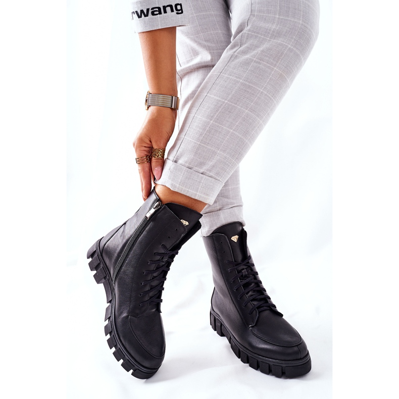 Damen Lederstiefel Nicole 2673 Schwarz 2