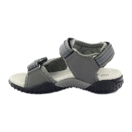 American Club Klettsandalen mit American 1618 grauem Ledereinsatz blau 2