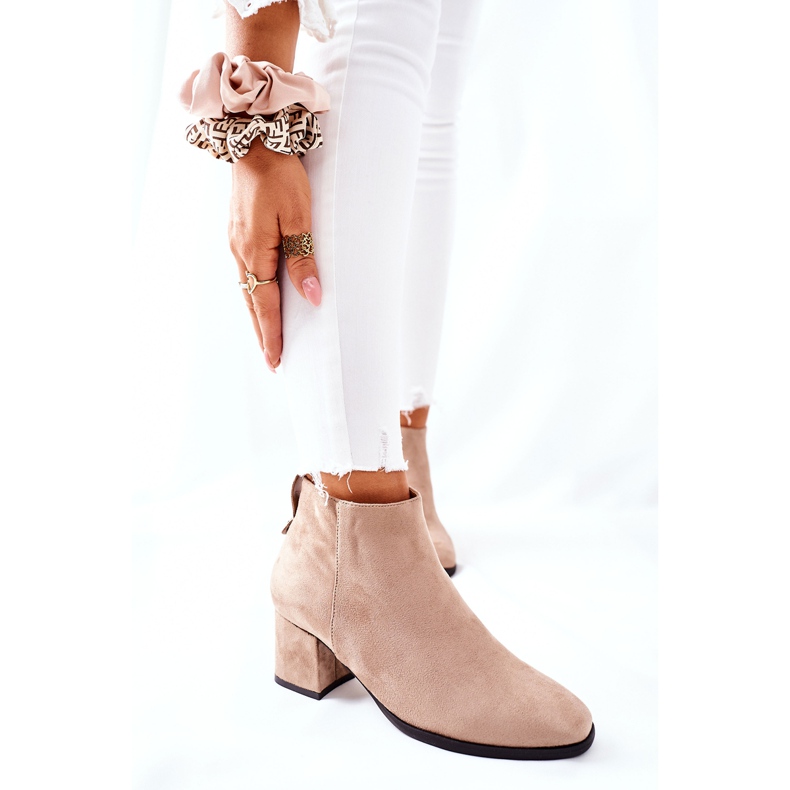 Vinceza Wildlederstiefel für Damen Beige Ardmore 1