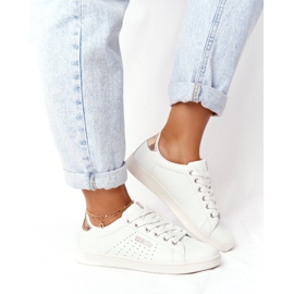 Damen Leder Sneaker Big Star DD274583 Weiß-Kupfer 1