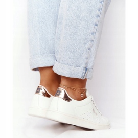 Damen Leder Sneaker Big Star DD274583 Weiß-Kupfer 2