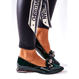 Damen Ballerinas Laura Messi Leder Grün 2157 2