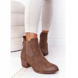 PJ1 Damen Warme Stiefel Jodhpur Heel 20Y8014-6 braun 2