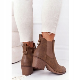 PJ1 Damen Warme Stiefel Jodhpur Heel 20Y8014-6 braun 4