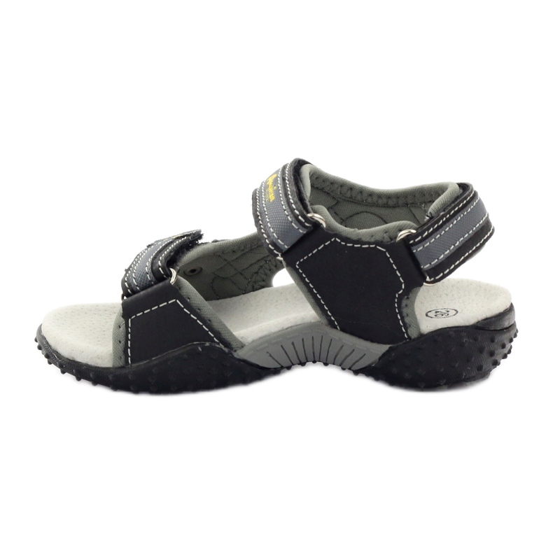 American Club Klettsandalen mit American 1618 Ledereinsatz ['gelb, 'grau', 'schwarz'] grau 2