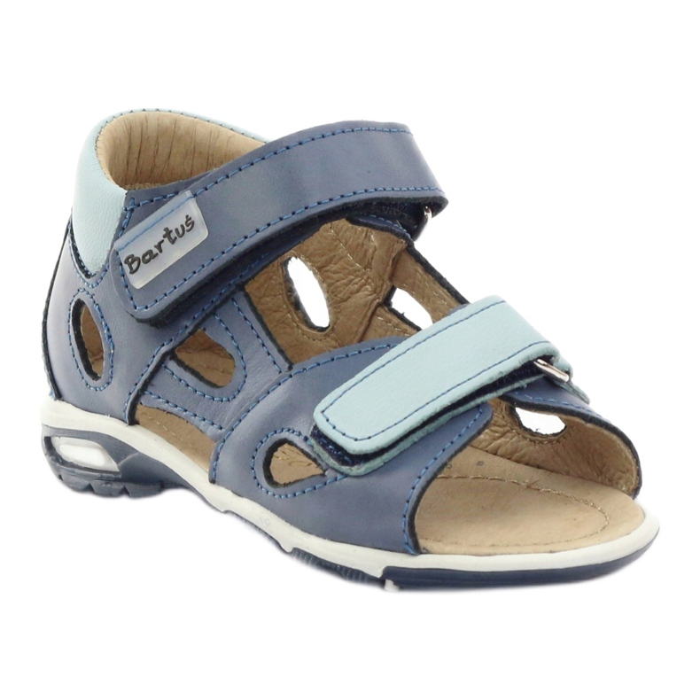 Bartuś Ledersandalen blau 1