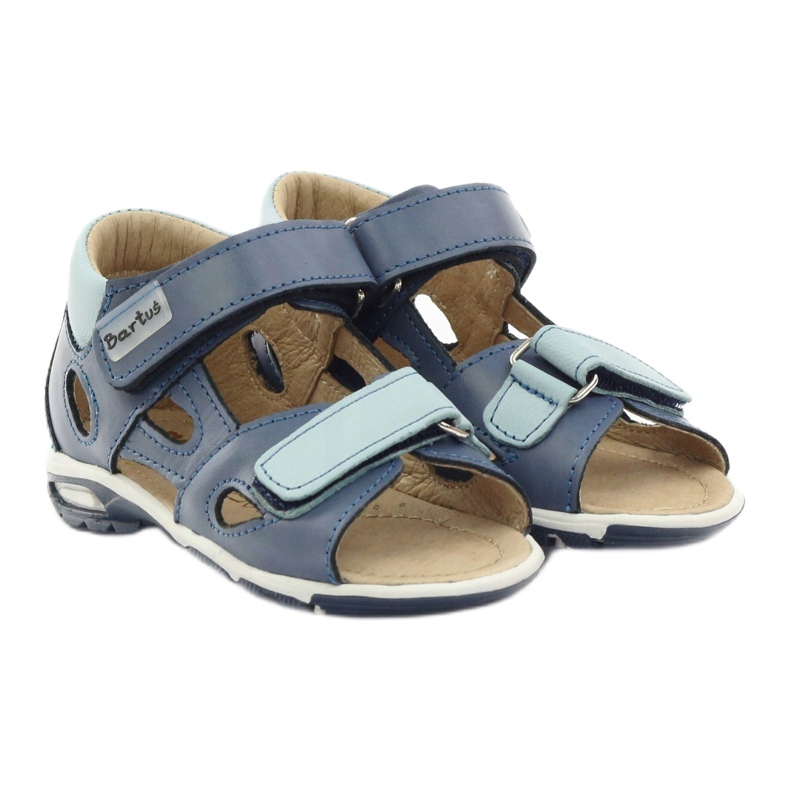 Bartuś Ledersandalen blau 4