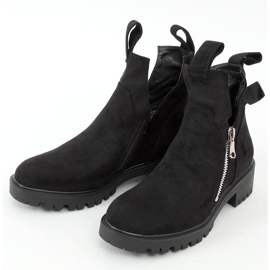 Schwarze Stiefel ausgeschnitten ausgeschnitten SP150 Schwarz 1