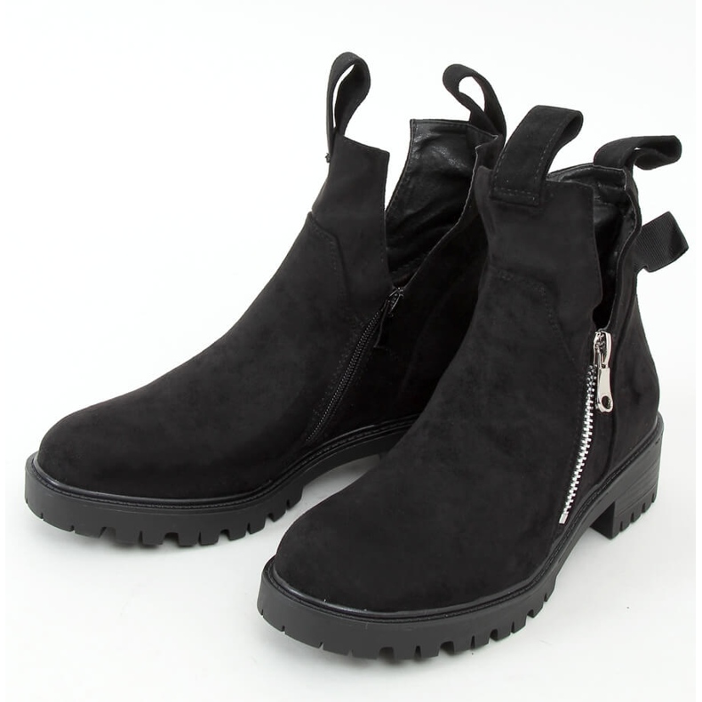 Schwarze Stiefel ausgeschnitten ausgeschnitten SP150 Schwarz 1