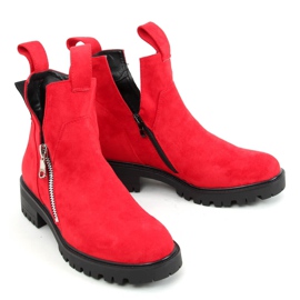 Rote Stiefel mit Cut-Outs SP150 Rot 1