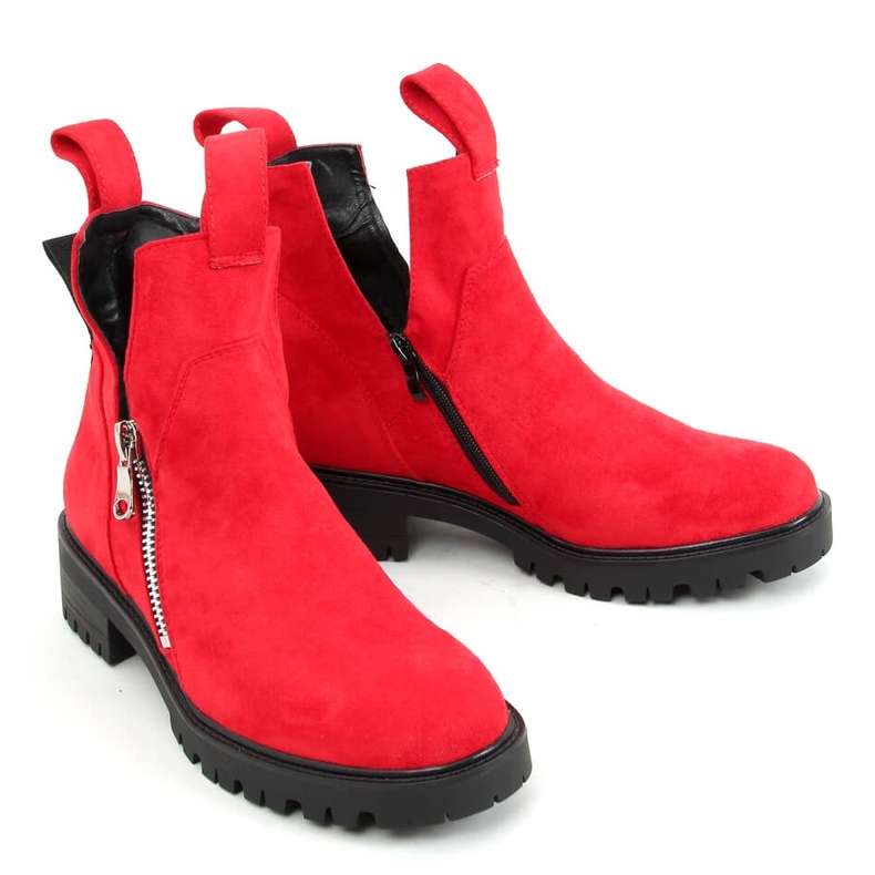 Rote Stiefel mit Cut-Outs SP150 Rot 1