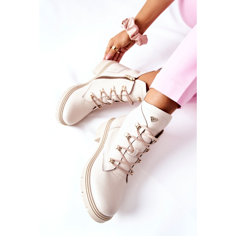 Damen Stiefel Wildleder Beige Nicole 2674 2