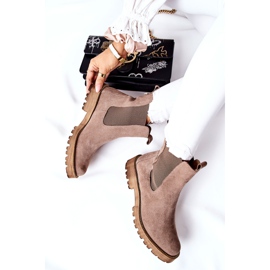Leder Booties Jodhpur Stiefel Nicole Brown Brace braun 1