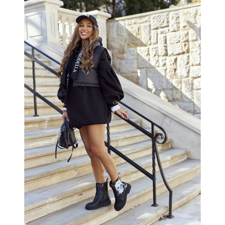 Damenstiefel mit Print GOE II2N4045 Schwarz 2