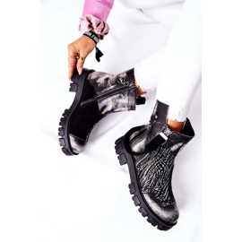 Leder Booties Jodhpurstiefel Maciejka Schwarz-Weiß 05137-21 1