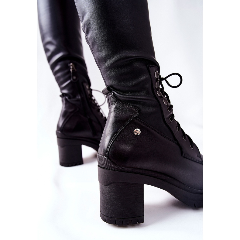 Damen Gebundene Stiefel Maciejka Schwarz 04782-01 2