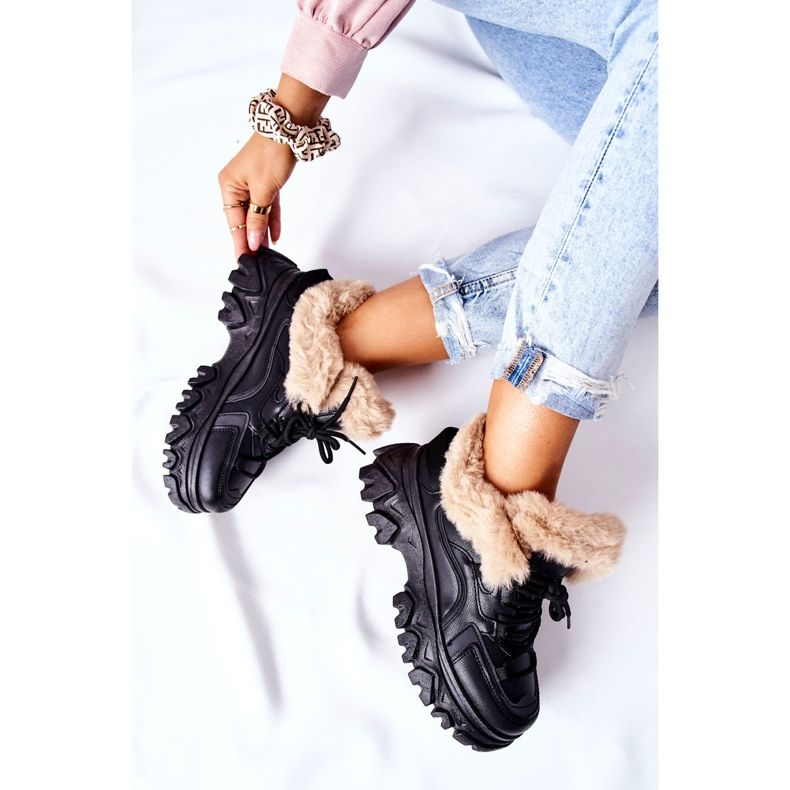 PM1 Schwarze Warme Stiefel für Damen Limerick 2