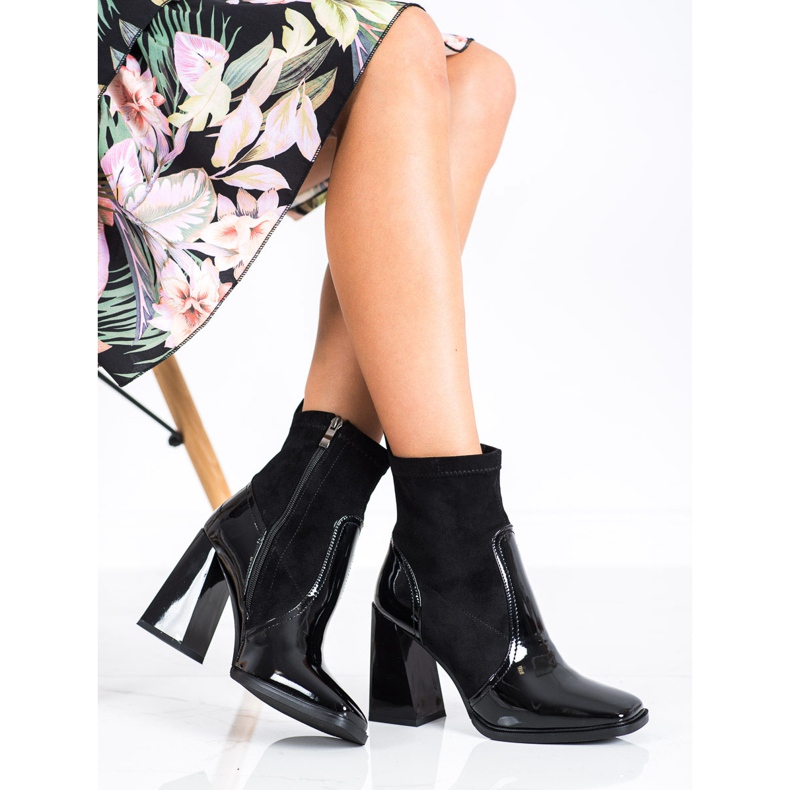 S. BARSKI Stiefel mit Trapezabsatz S.BARSKI schwarz 2