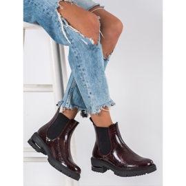 Sergio Leone Chelsea-Stiefel mit Schlangenmuster rot mehrfarbig 2