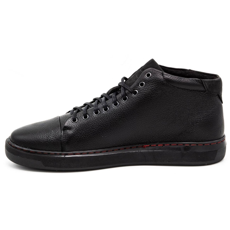 Polbut Herren Leder isolierte Schuhe 2110F Schwarz 1