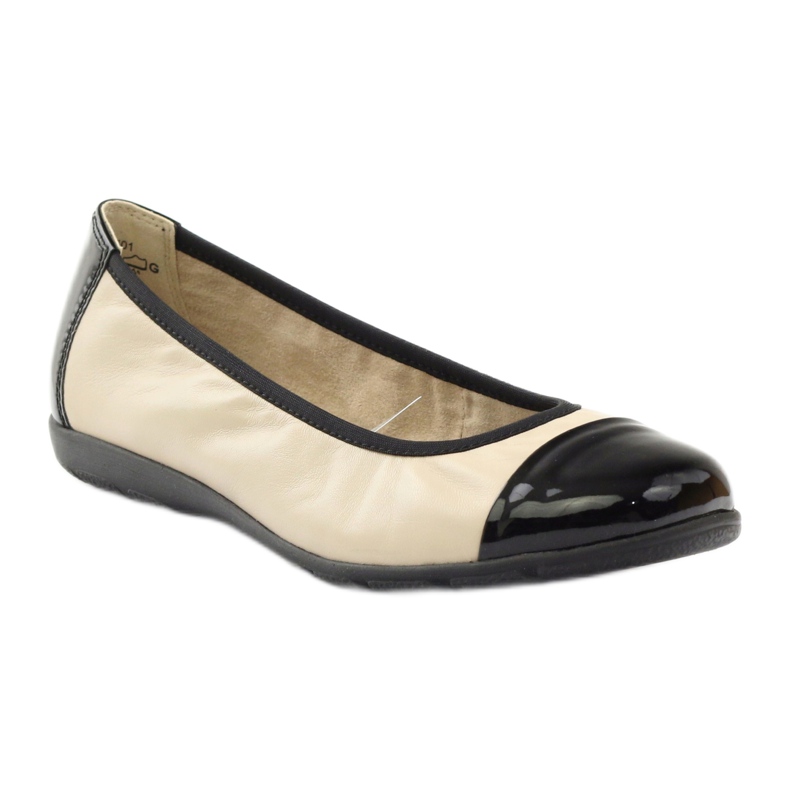 Caprice Ballerinas für Damen 22152 schwarz braun 1