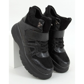 Schuhe mit hohen Sohlen KL-771 Schwarz 1