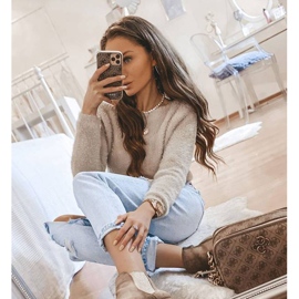 Khaki Ana Stiefeletten auf einem Pfosten beige braun 1