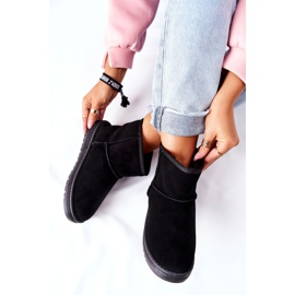 Damen Leder-Schneestiefel Big Star II274440 Schwarz 2