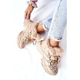 PM1 Warme Sportschuhe für Damen Khaki Heart Beats 1