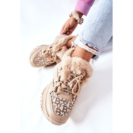 PM1 Warme Sportschuhe für Damen Khaki Heart Beats 2