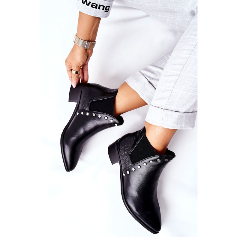 PG1 Damen Stiefeletten Jodhpur Stiefel Schwarz Barretos 2