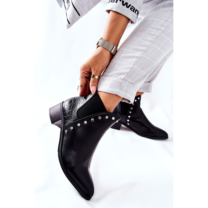 PG1 Damen Stiefeletten Jodhpur Stiefel Schwarz Barretos 1