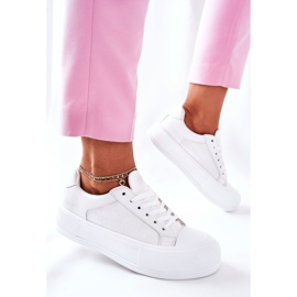 FB3 Sneakers für Damen auf der Plattform White Honey weiß 4