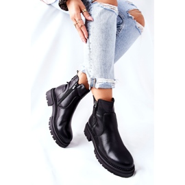 PE1 Schwarze Silvan Stiefel mit Reißverschlüssen 1