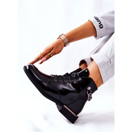 Lackierte Warme Stiefel Sergio Leone Schwarz BT405 2